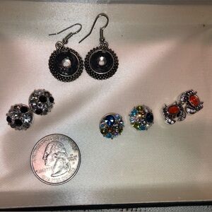 Magnolia & Vine 3 sets of snap charms with earrings